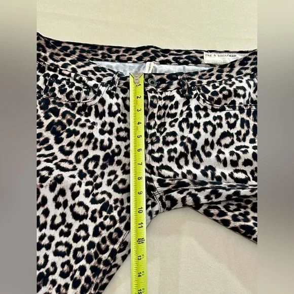 Rag & Bone Boyfriend Snow Leopard Print Womens Pants Size 28 - Picture 10 of 14